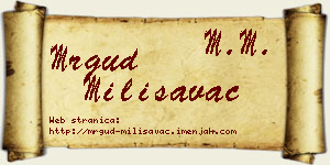 Mrgud Milisavac vizit kartica